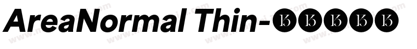 AreaNormal Thin字体转换